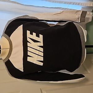 Women's Nike Long Sleeve Pullover Sweatshirt Size Large Gray Black White